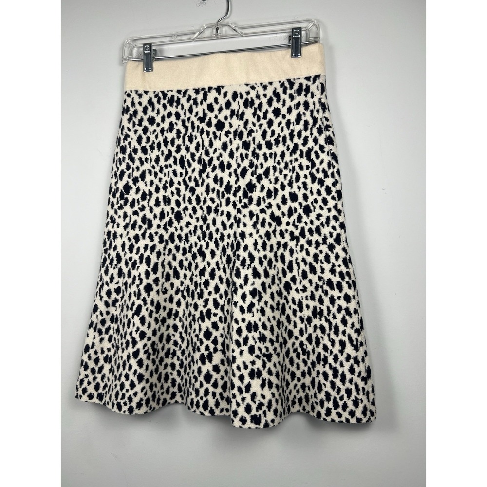 Ann Taylor Womens Small Leopard Print Knit A-Line Skirt Wool Blend 23" - Picture 8 of 8